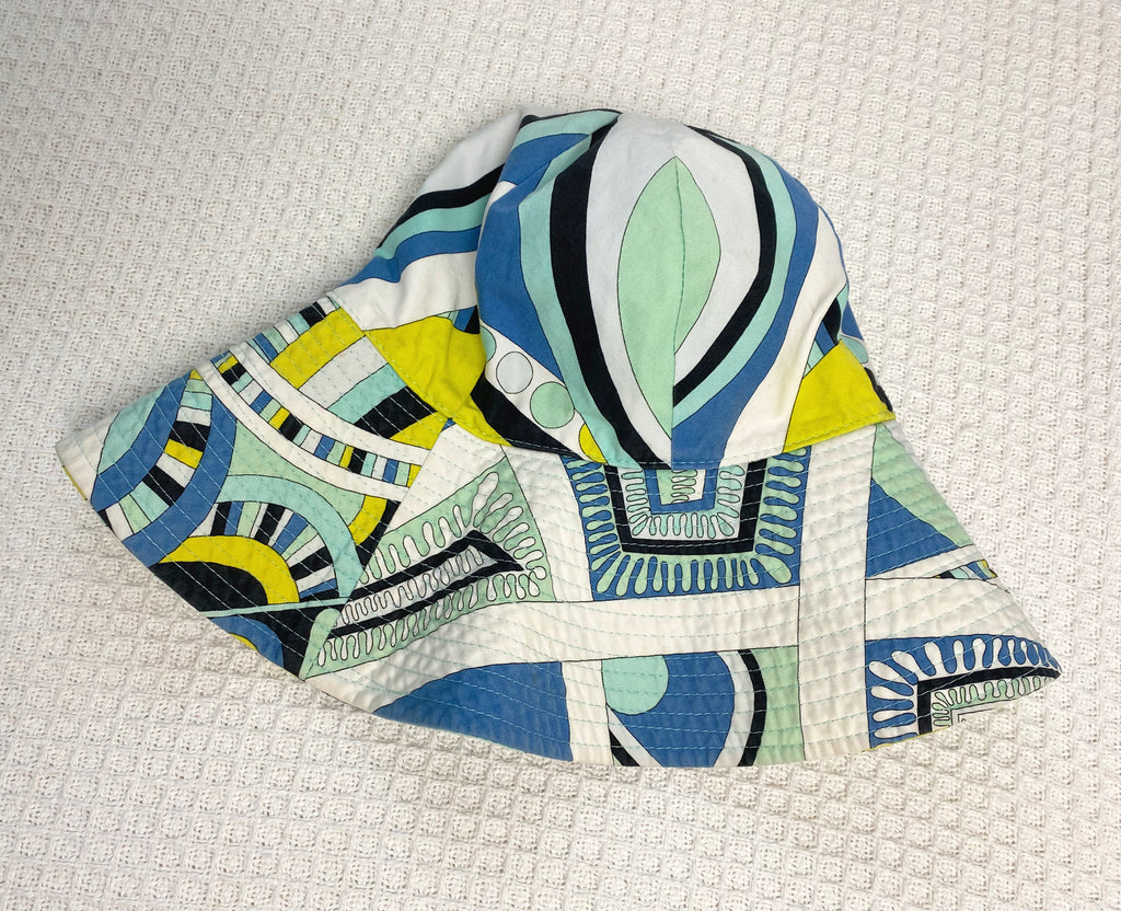 Emilio Pucci Green / Blue Pattern Bucket Hat