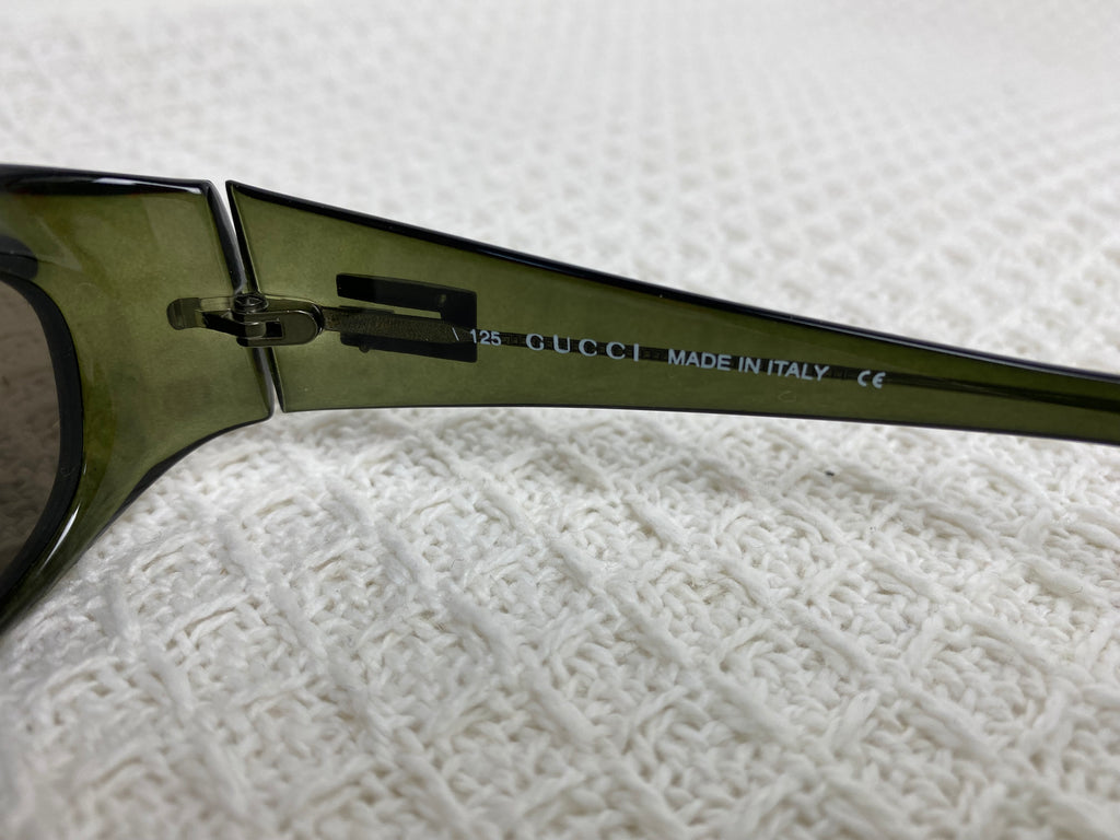 Gucci 90's Green Oval Sunglasses