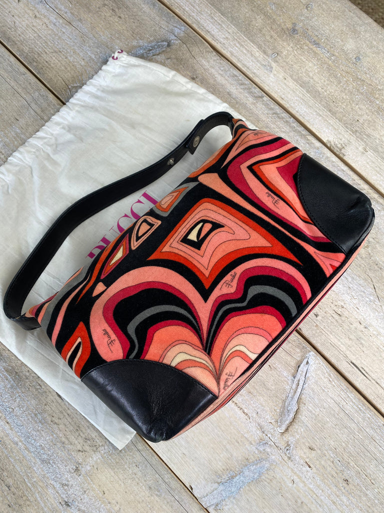 Emilio Pucci Black Swirl Handbag