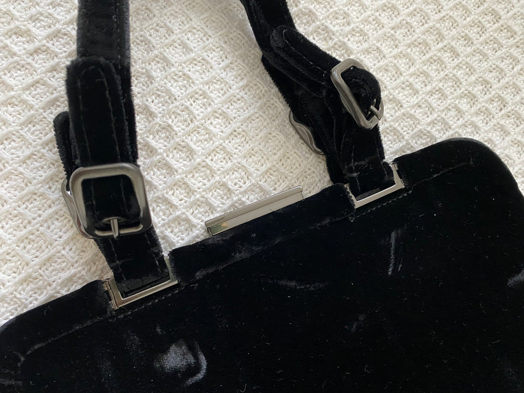 Prada 90's Black Velvet Handbag