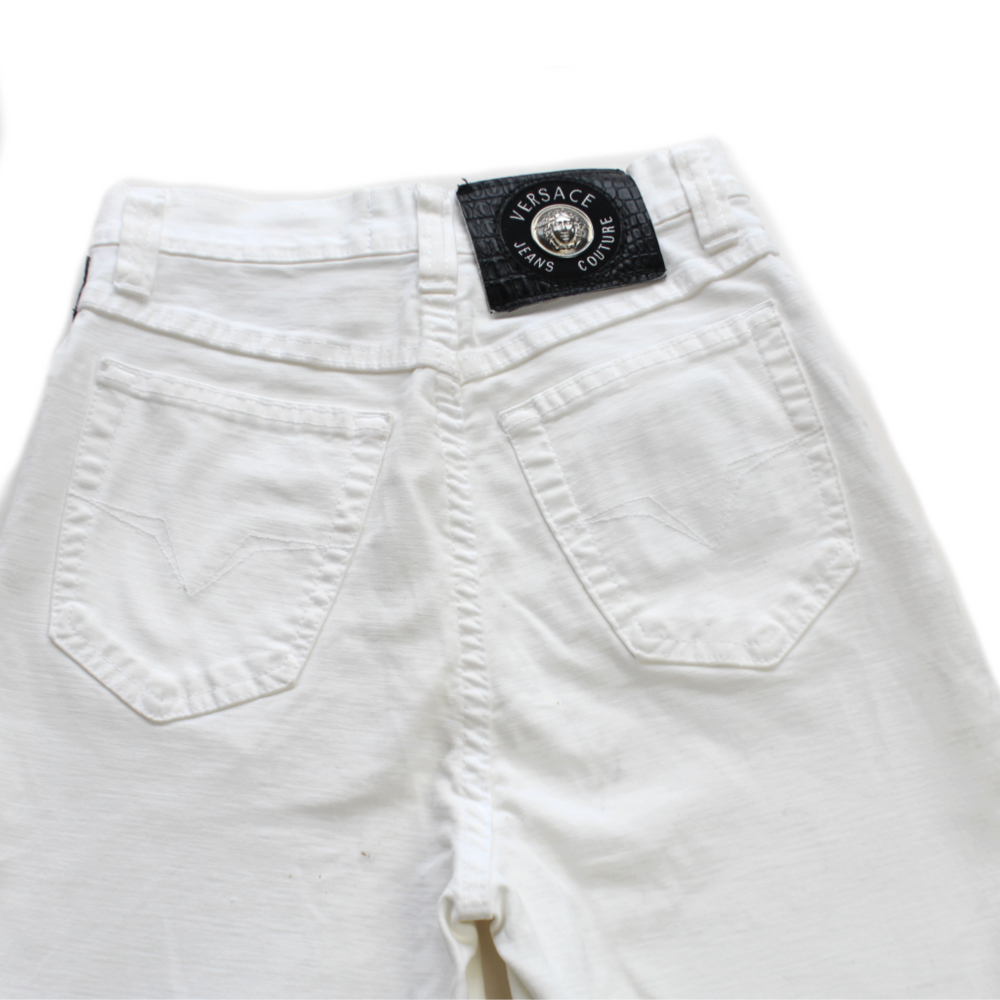 Versace Jeans Couture White High Waisted Jeans XXS, 22W